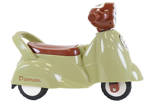 Scooter retro groen met naamsticker