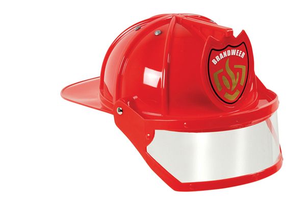 Brandweerhelm met vizier.
