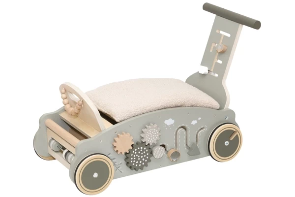 Als loopwagen met duwstang