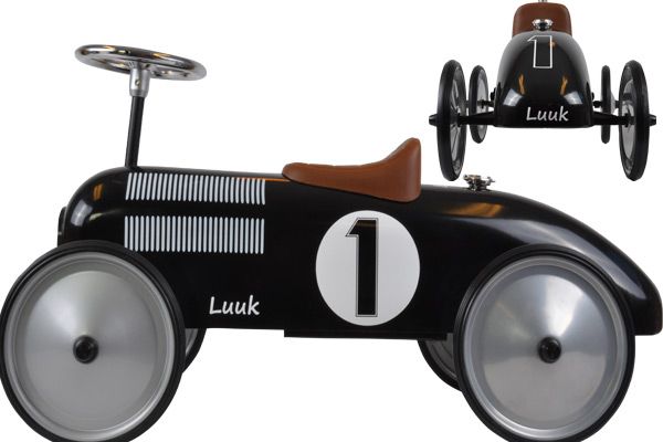 Stickerset (3x) met eigen naam wit.