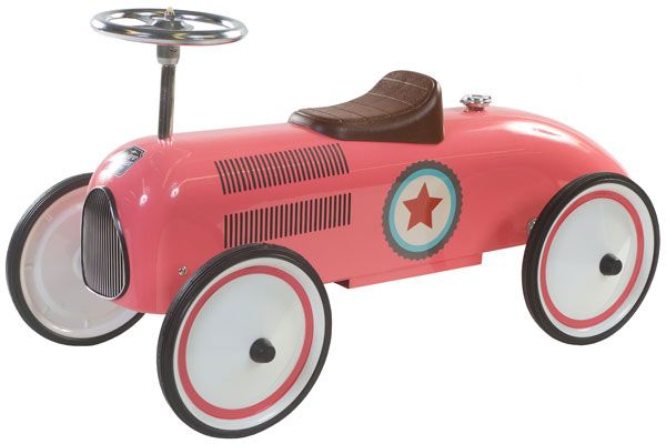 De Lara loopauto heeft een gave retro uitstraling.