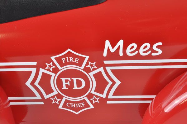 Witte stickerset voor uw Sam Retro Roller.