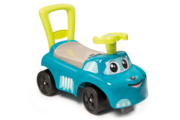 Ride-on blauwe loopauto van Smoby.