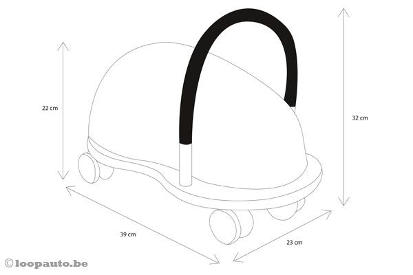 Het formaat van de Wheelybug.